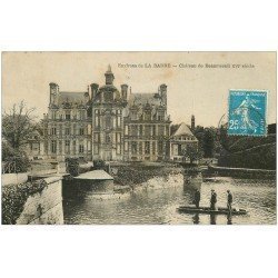 carte postale ancienne 27 CHATEAU DE BEAUMESNIL. La Barre 1927 animation