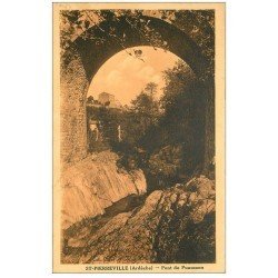 carte postale ancienne 07 SAINT-PIERREVILLE. Pont de Puausson 1935