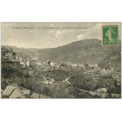 carte postale ancienne 07 SAINT-PIERREVILLE. Route du Village 1921