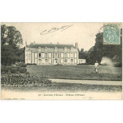 carte postale ancienne 27 CHATEAU D'ORVAUX. Jardinier près d'Evreux 1907