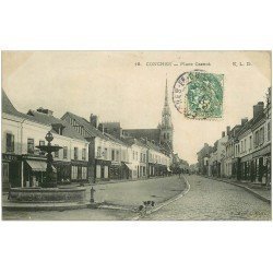 carte postale ancienne 27 CONCHES. Place Carnot 1907