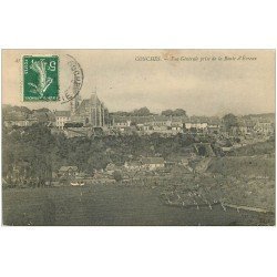 carte postale ancienne 27 CONCHES. Vue Route d'Evreux 1908