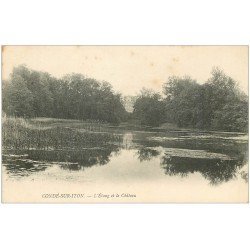 carte postale ancienne 27 CONDE-SUR-ITON. Château Etang