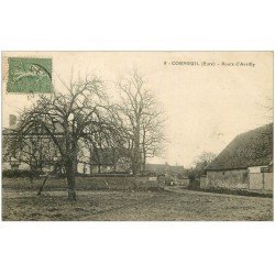 carte postale ancienne 27 CORNEUIL. Route d'Avrilly 1920