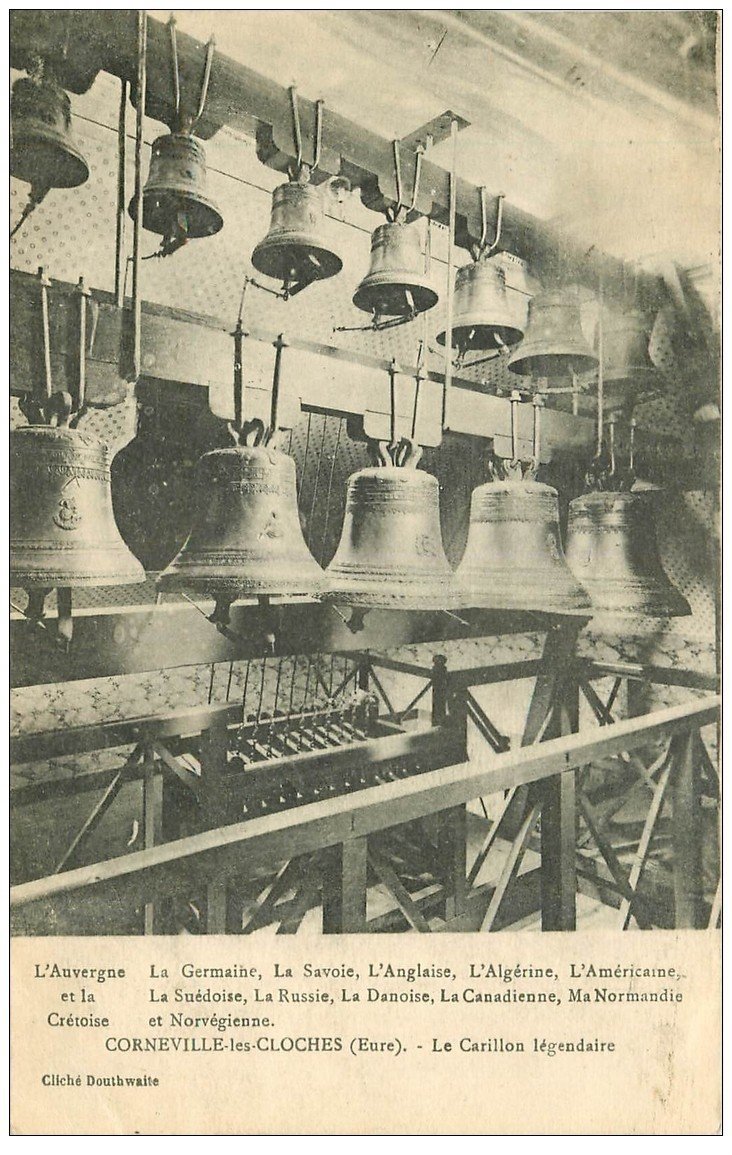 carte postale ancienne 27 CORNEVILLE-LES-CLOCHES. Le Carillon 1928