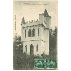 carte postale ancienne 27 CORNEVILLE-SUR-RISLE. Donjon du Marquis 1918