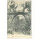 carte postale ancienne 27 DANGU. Pont rustique Parc du Château 1906
