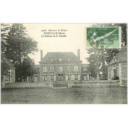 carte postale ancienne 27 ETREVILLE. Château de la Bataille 1924