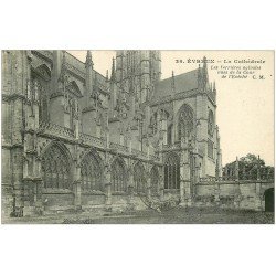 carte postale ancienne 27 EVREUX. Cathédrale Verrerie 1925