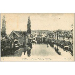 carte postale ancienne 27 EVREUX. Faubourg Saint-Léger