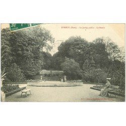 carte postale ancienne 27 EVREUX. Jardin Public et Bassin