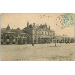 carte postale ancienne 27 EVREUX. La Gare 1906