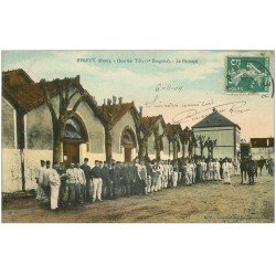 carte postale ancienne 27 EVREUX. Le Pansage Quartier Tilly Militaires et Caserne. Pour New-York 1909