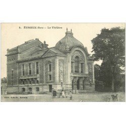 carte postale ancienne 27 EVREUX. Le Théâtre animation