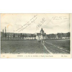 carte postale ancienne 27 EVREUX. Pré Bel-Ebat Eglise Saint-Taurin