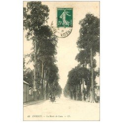 carte postale ancienne 27 EVREUX. Route de Caen 1909