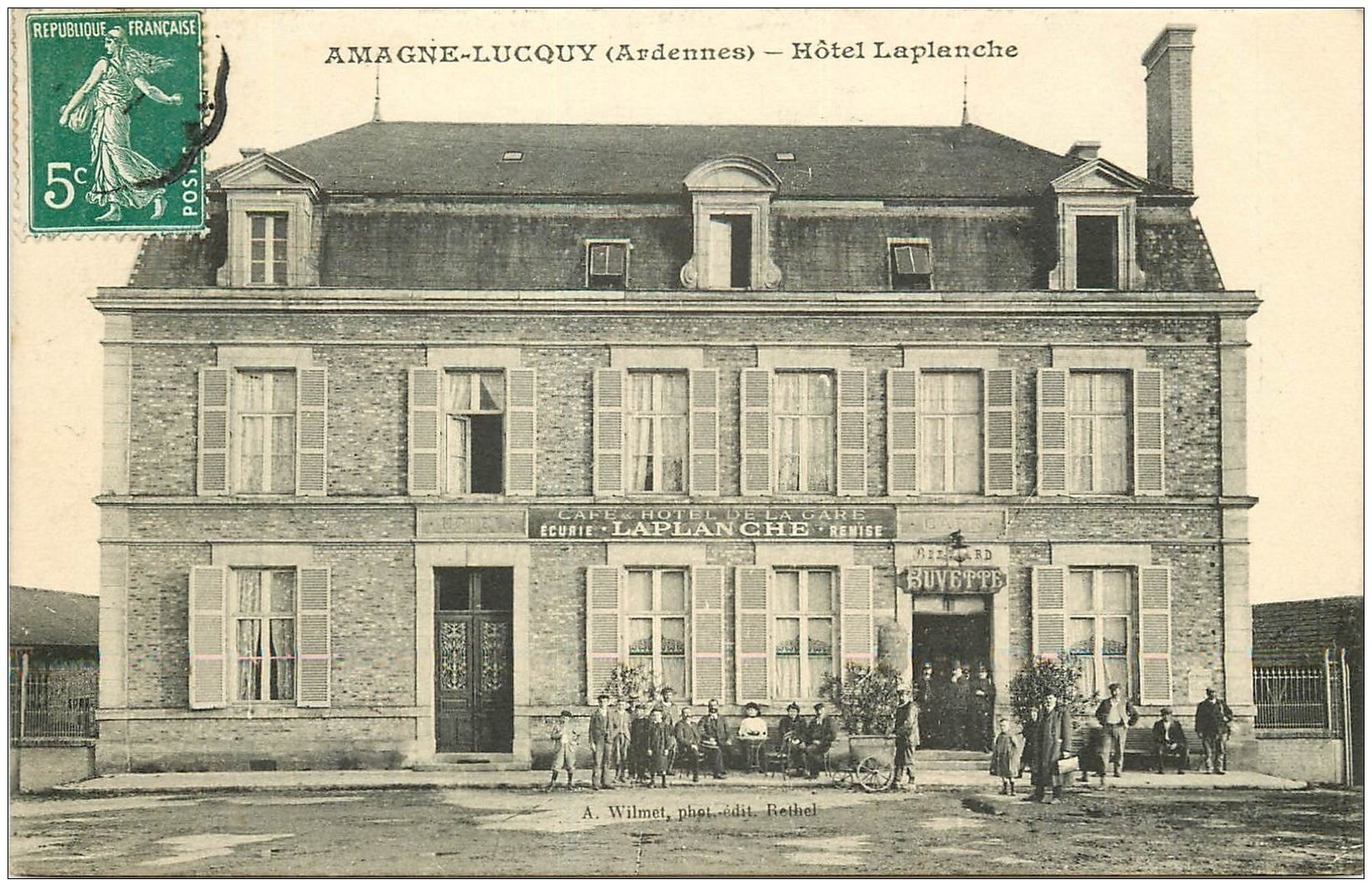 08 AMAGNE-LUCQUY. Hôtel de la Gare Laplanche et Buvette Billard