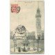 carte postale ancienne 27 EVREUX. Tour Horloge Fontaine Monumentale 1904