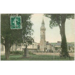 carte postale ancienne 27 EVREUX. Tour Horloge Square du Théâtre 1908