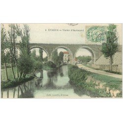 carte postale ancienne 27 EVREUX. Viaduc d'Harrouard 1907