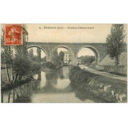 carte postale ancienne 27 EVREUX. Viaduc d'Harrouard vers 1914