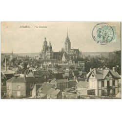 carte postale ancienne 27 EVREUX. Vue générale 1907