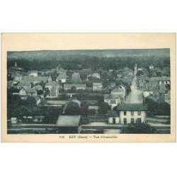 carte postale ancienne 27 EZY. Vue d'ensemble et la Gare