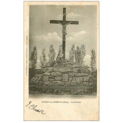 carte postale ancienne 27 FLEURY-SUR-ANDELLE. Le Calvaire vers 1900