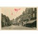 carte postale ancienne 27 GAILLON. La Grande Rue Hôtel du Soleil d'Or et Pompe à essence manuelle. Carte photo