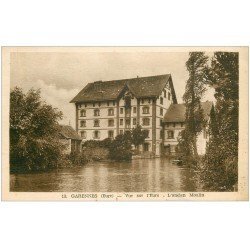 carte postale ancienne 27 GARENNES. L'ancien Moulin 1948. Timbre manquant