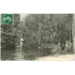 27 GARENNES. Pêcheurs sur l'Eure 1909