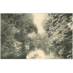 carte postale ancienne 27 GASNY. Pêcheurs bords de l'Epte