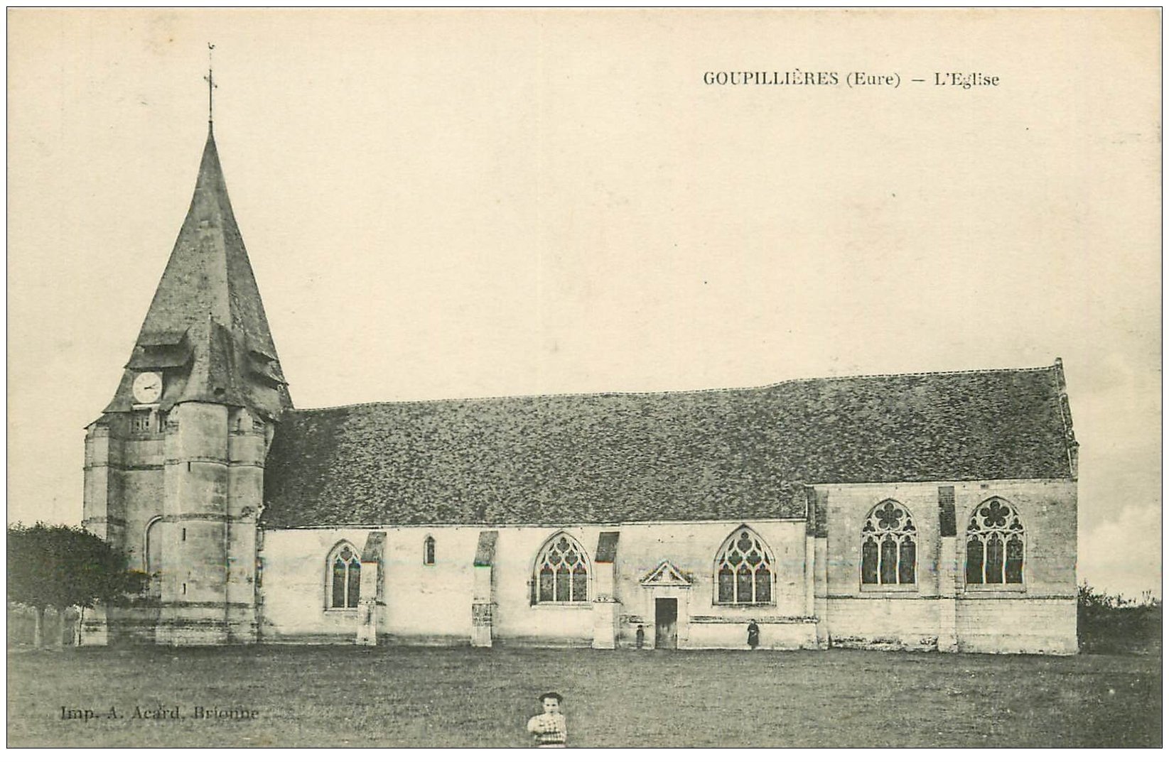 carte postale ancienne 27 GOUPILLIERES. L'Eglise