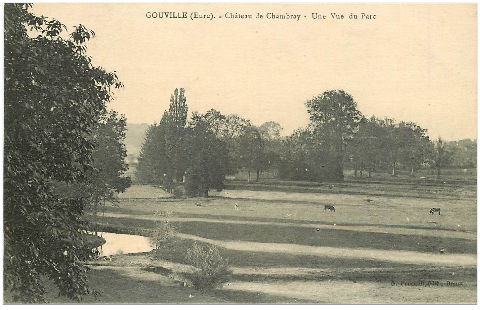 carte postale ancienne 27 GOUVILLE. Château de Chambray Parc