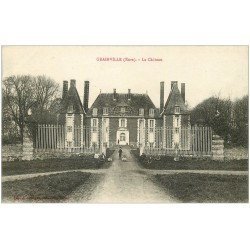 carte postale ancienne 27 GRAINVILLE. Le Château animation