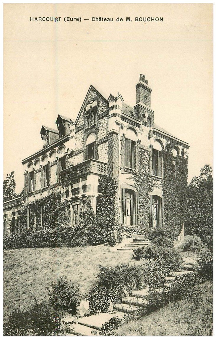 carte postale ancienne 27 HARCOURT. Château de Bouchon 1930