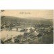 carte postale ancienne 08 BRAUX. Vue Pont et ligne du Chemin de Fer. Usines 1919 (défaut)...