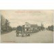 carte postale ancienne 27 HEUDEBOUVILLE. Routes Rouen et Bouviers Epicerie Mercerie attelage Ane