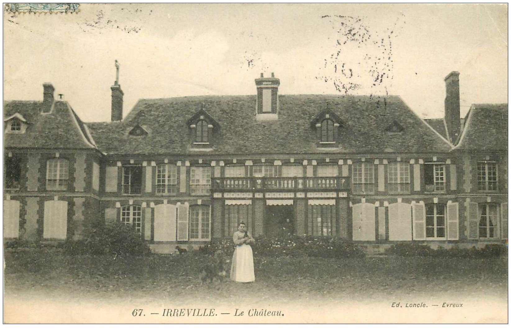 carte postale ancienne 27 IRREVILLE. Le Château 1907