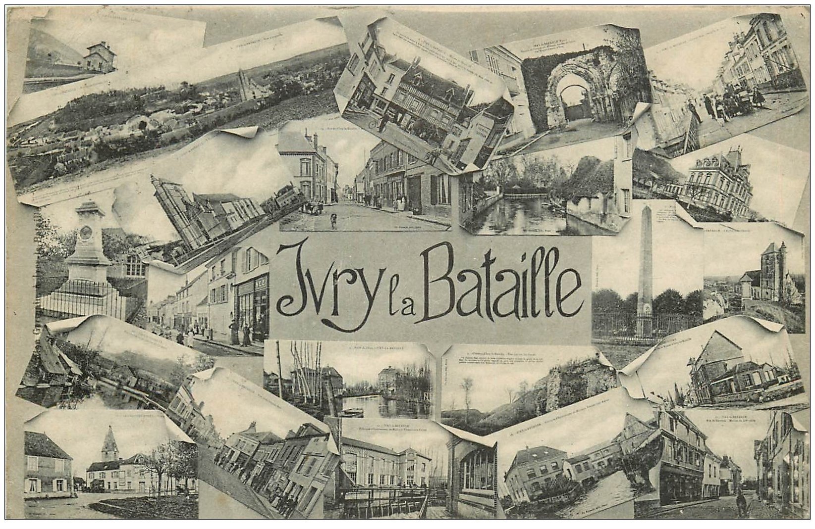 carte postale ancienne 27 IVRY-LA-BATAILLE. Multivues 1925