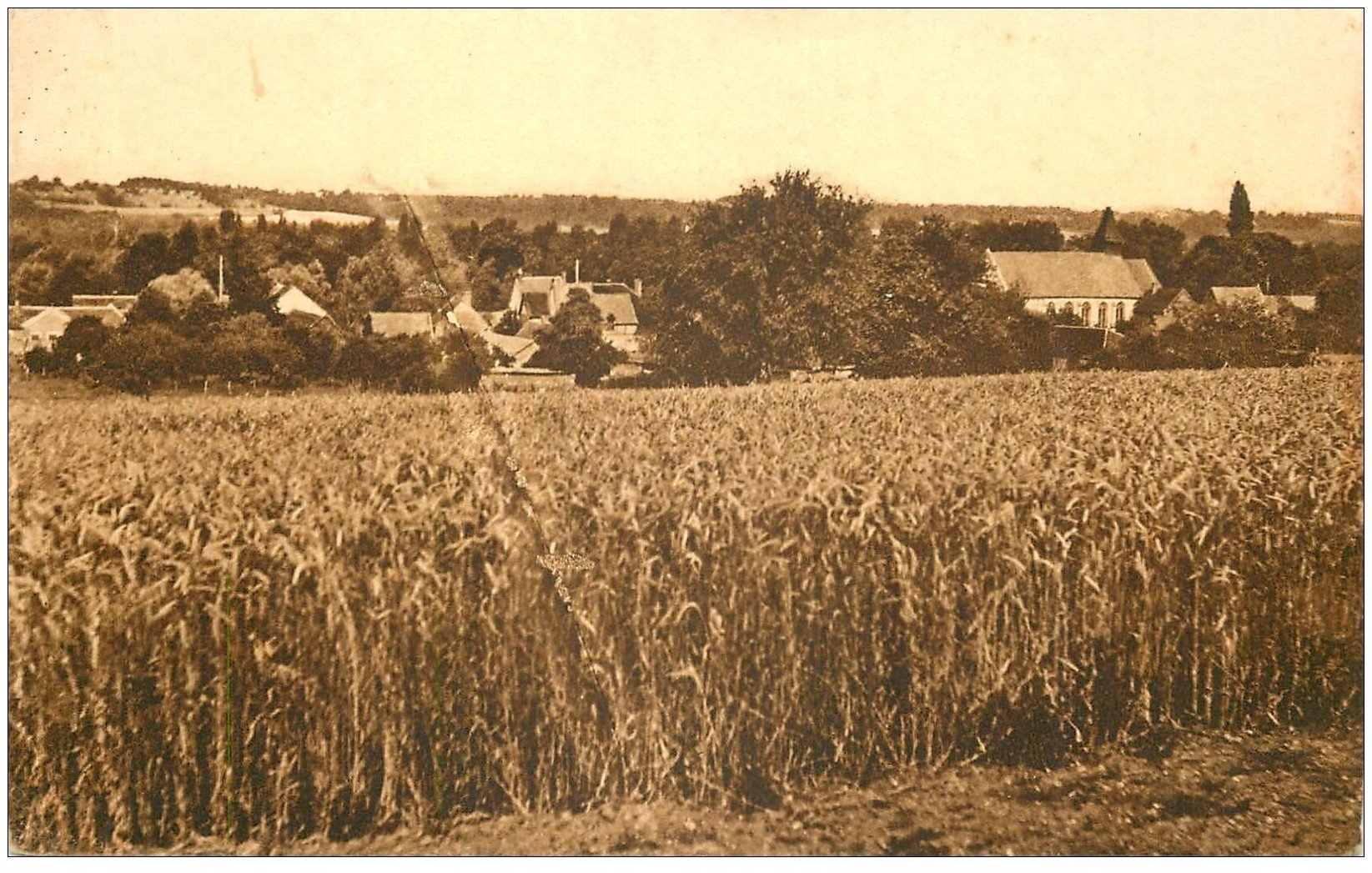 carte postale ancienne 27 JOUY-SUR-EURE. Eglise et Côtes de Cocherel