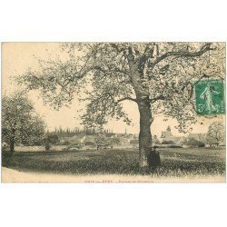 carte postale ancienne 27 JOUY-SUR-EURE. Paysage de Printemps 1914 avec Gamin
