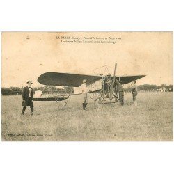 27 LA BARRE. Fêtes Aviation de 1911. Aviateur Lussetti attérissage Aéroplane. Avion et Pilote