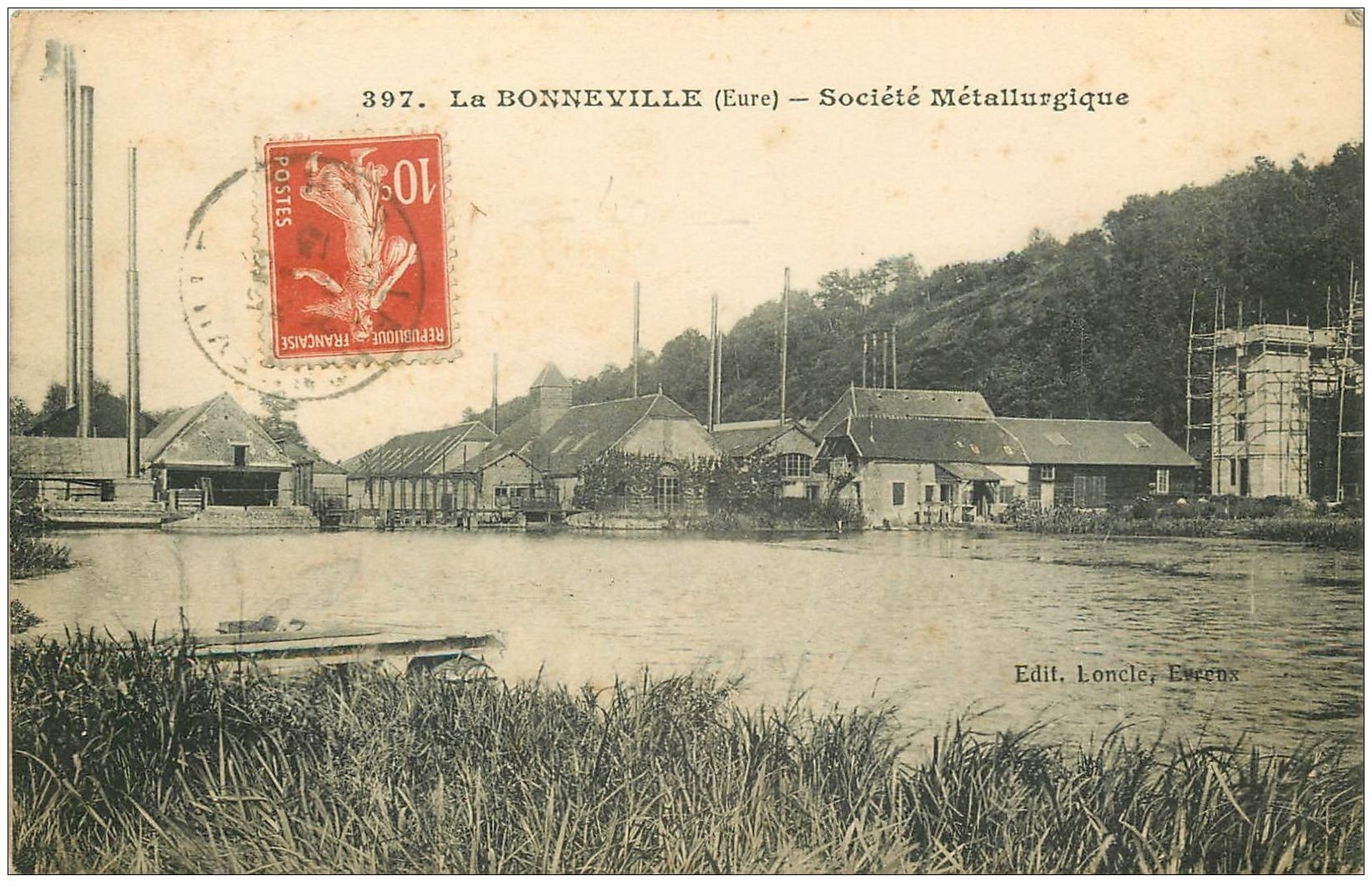 carte postale ancienne 27 LA BONNEVILLE. Société Métallurgique 1903