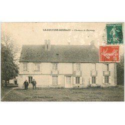 carte postale ancienne 27 LA COUTURE-BOUSSEY. Château 1910 animation. Quelques grattages...