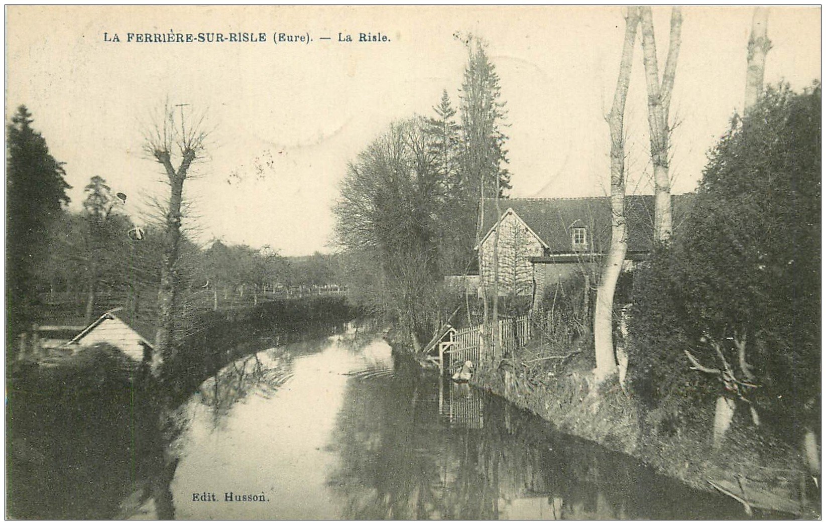 carte postale ancienne 27 LA FERRIERE-SUR-RISLE 1921