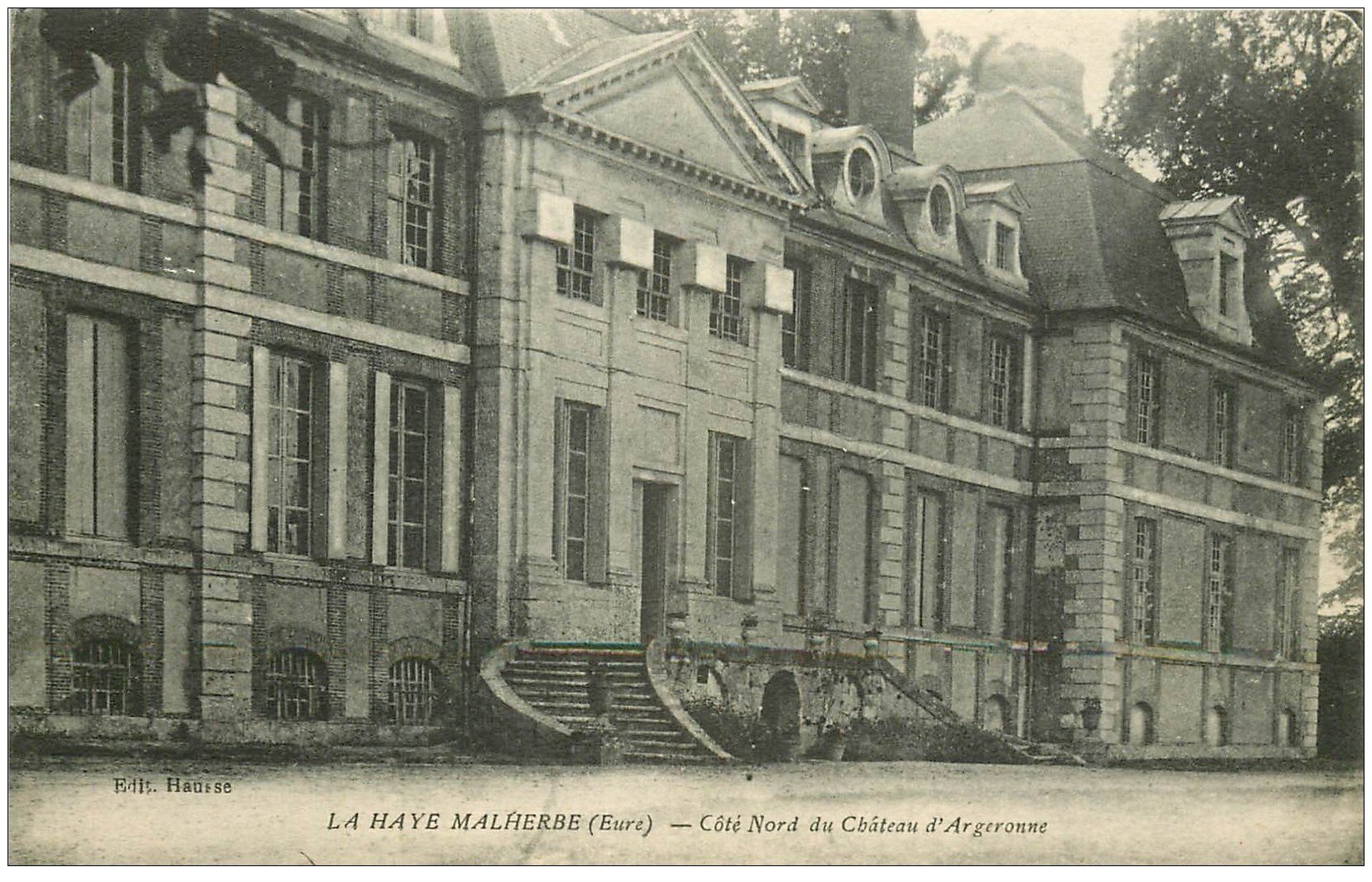carte postale ancienne 27 LA HAYE-MALHERBE. Château d'Argeronne côté nord