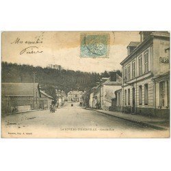 carte postale ancienne 27 LA RIVIERE-THIBOUVILLE. grande Rue (erreur titre sur la carte Thiberville)...