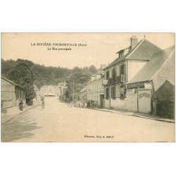 carte postale ancienne 27 LA RIVIERE-THIBOUVILLE. Rue Principale