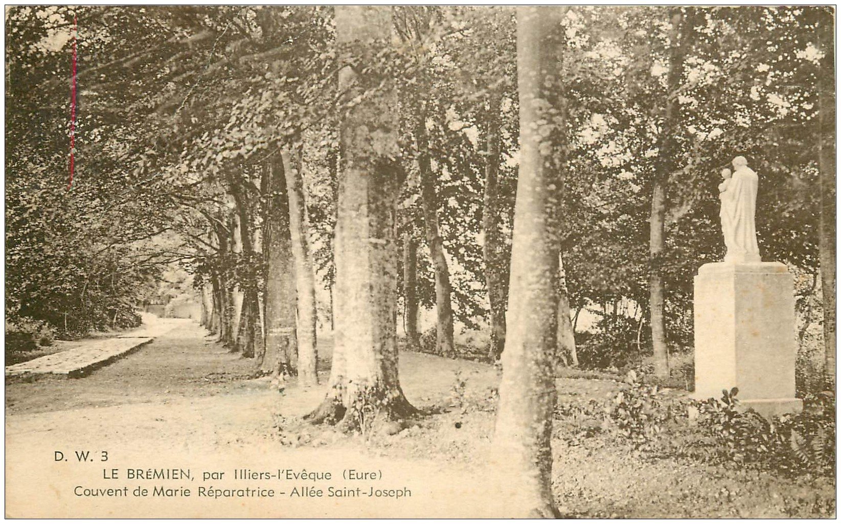 carte postale ancienne 27 LE BREMIEN. Allée Saint-Joseph Couvent